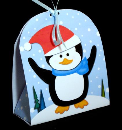3D Xmas Penguin Treat or Favour Box Mini Kit by Dianne Jackson