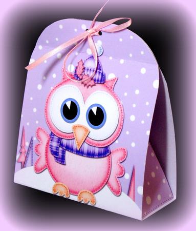 3D Xmas Little Hoot Treat or Favour Box Mini Kit by Dianne Jackson