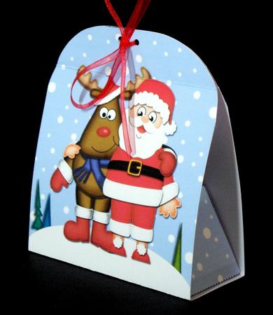 3D Xmas Santa and Rudolph Treat or Favour Box Mini Kit by Dianne Jackson