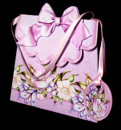Handbag Gift Box Pink Anemones by Dianne Jackson