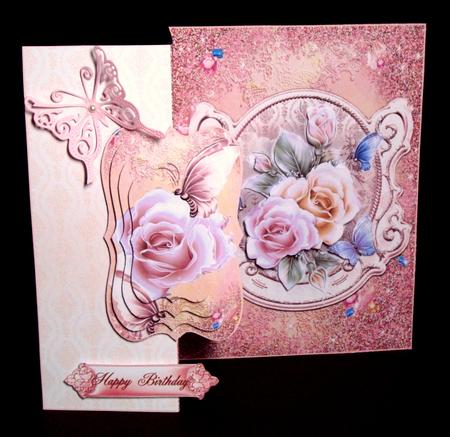 Roses No Holes Cut and Fold Card Mini Kit by Dianne Jackson