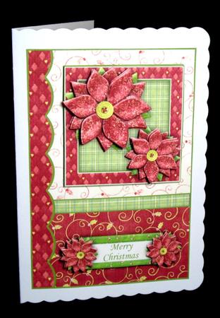 Simply Poinsettia Card Front and Decoupage by Dianne Jackson