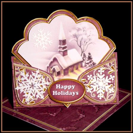 Plum Church Happy Holidays Scallop Trio Kit by Dianne Jackson