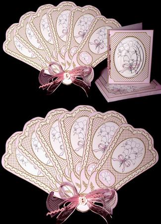3D Floral Fan Card Lillies with Stand, Gift Card N Box by Dianne Jackson