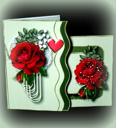 Red Red Rose Card & Envelope Kit by Dianne Jackson