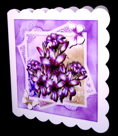 Beautiful Purple and Sepia Lily Flutters by Dianne Jackson