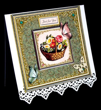Vintage Floral Basket by Dianne Jackson