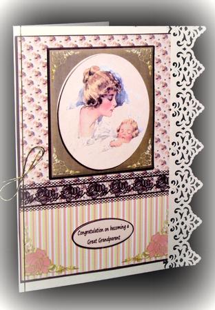 Mother and Child in Peach A4 for Great Grandparents by Dianne Jackson