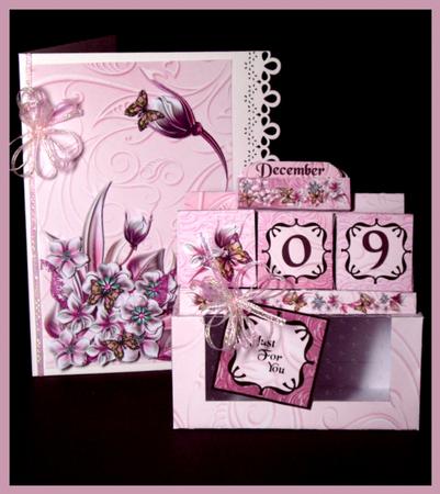 Pink Floral Desk Calender by Dianne Jackson