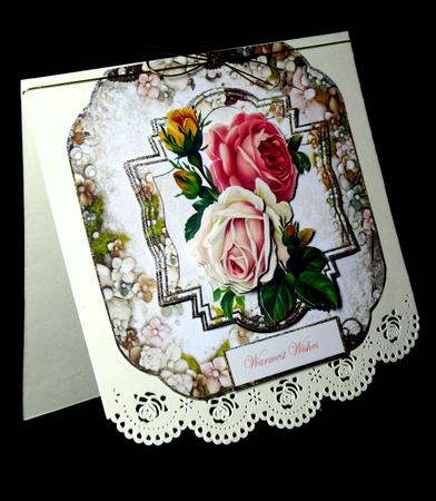 Rose Victorian Card Front by Dianne Jackson