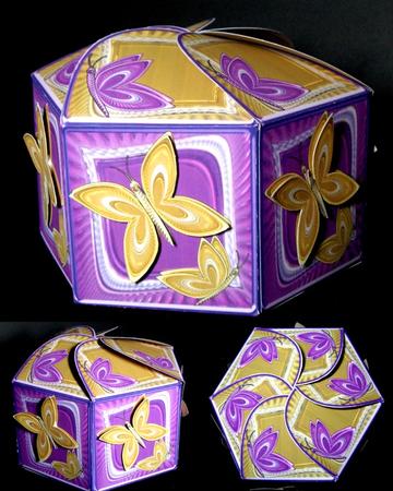 Butterflies Large Hexagonal Gift Box Mini Kit by Dianne Jackson