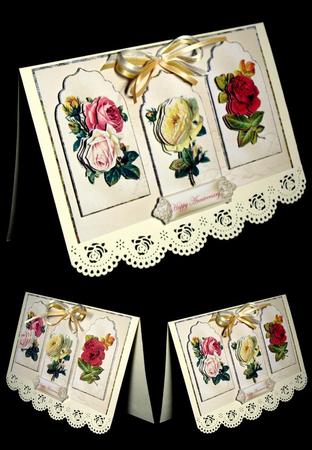 Vintage Rose Panel Card Mini Kit by Dianne Jackson