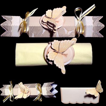 Table Setting Dinner Party Coffee & Cream Butterflies Miniki by Dianne Jackson