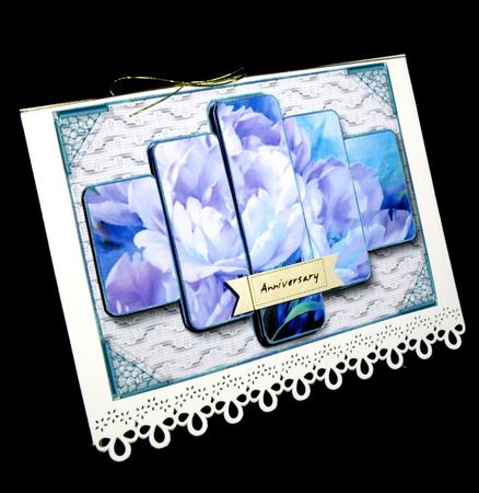 Bashful Peony Pyramid Card Topper Mini Kit 2 by Dianne Jackson