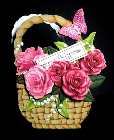 Basket of Roses with Butterflies Mini Kit by Dianne Jackson