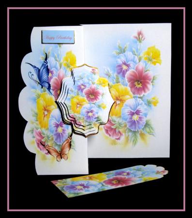 Pansies No Hole Fold Back Mini Kit by Dianne Jackson
