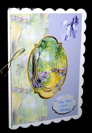 Path Through Bluebell Wood Card Front by Dianne Jackson