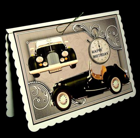 Classic Vintage Car Male Card by Dianne Jackson