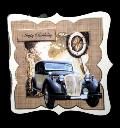 Vintage Car Card Front by Dianne Jackson