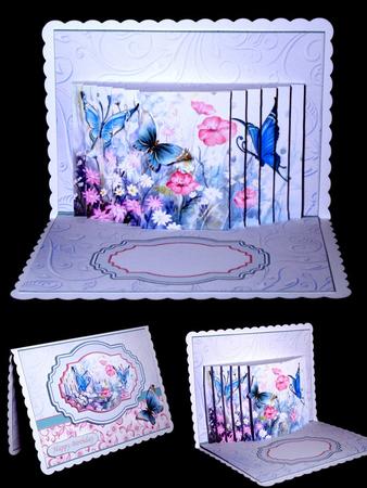 Pop Up Scene Meadow Flowers 3D Card Kit by Dianne Jackson