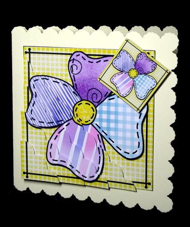Patchwork Petals Scallop Corner Side Stacker Topper by Dianne Jackson
