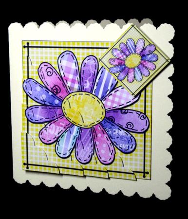 Patchwork Petals Scallop Corner Side Stacker Topper by Dianne Jackson