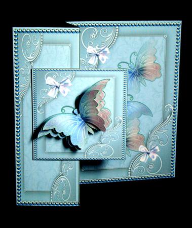 Mini Kit Vintage Bleu Butterflies by Dianne Jackson