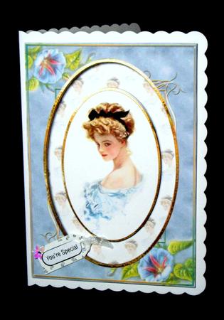 Vintage Beauty & Morning Glory Frame by Dianne Jackson