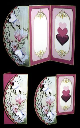 Apple Blossom Scalloped Panel Tri-fold Card Kit by Dianne Jackson