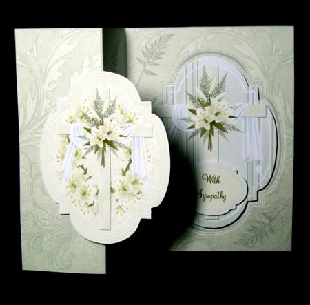 Lily Cross No Holes Fold Card Mini Kit by Dianne Jackson