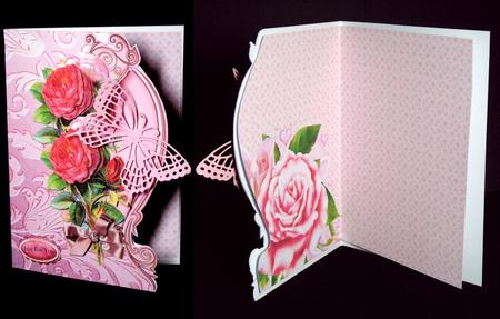 A4 Pink Roses Background by Dianne Jackson