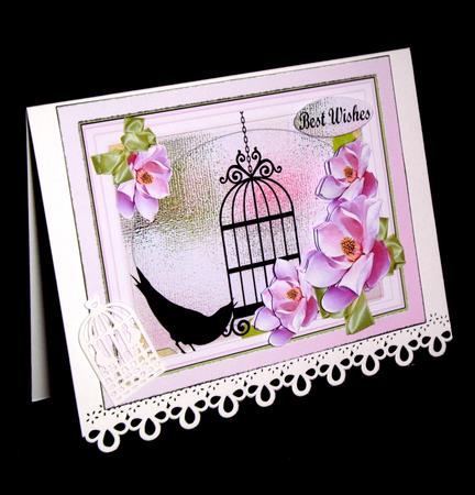 Vintage Bird and Birdcage 3D Magnolias by Dianne Jackson