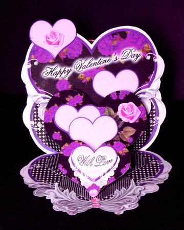 Triple Heart Lilac Rose Easel Kit by Dianne Jackson
