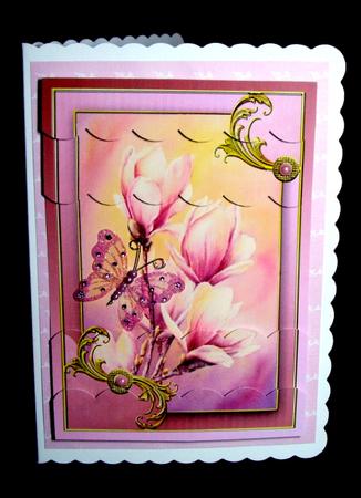 Delicate Pink Floral Scalloped Edge Stacker Mini Kit by Dianne Jackson