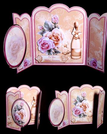 Champagne and Roses Gate Fold Card Kit by Dianne Jackson