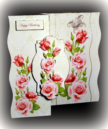 Morning Dew Rose No Hole Fold Back Card Mini Kit by Dianne Jackson
