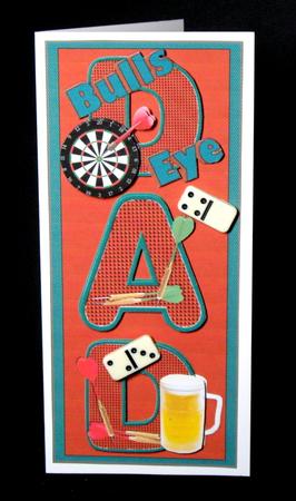 Darts and a Pint Dad Dl Topper by Dianne Jackson