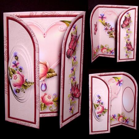 Pink Roses 5 x 7 Gatefold Mini Kit by Dianne Jackson