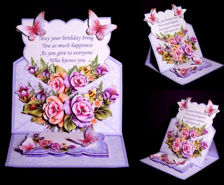 Floral Envelope Easel Kit Birthday or Mothers Day by Dianne Jackson