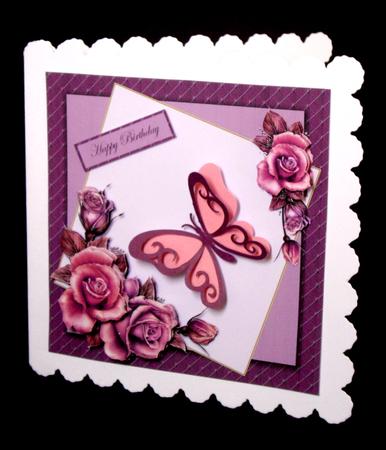Dusky Rose Card Topper by Dianne Jackson
