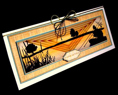 Fishing Lakes 3D Illusion Card 2 Sheet Mini Kit by Dianne Jackson
