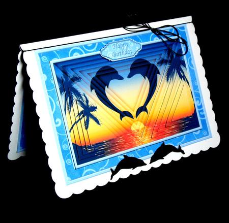 Dolphins 3D Illusion Card 2 Sheet Mini Kit by Dianne Jackson