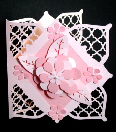 Honeycomb Reindeer Head Aperture Card by Dianne Jackson