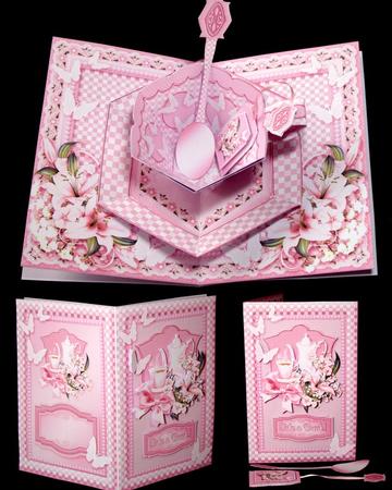 Time for Tea Pop-up Kit - Pink Lilies and Gingham by Dianne Jackson