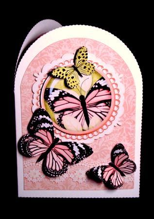 Vintage Peach Roundtop 5x7 Quick Card by Dianne Jackson