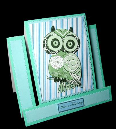 A Hoot Day with a Owl Card Front, Topper and Decoupage by Dianne Jackson