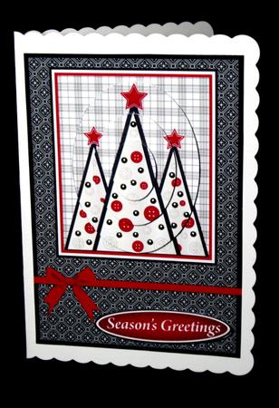 Silver Buttons Christmas Trees Pyramid by Dianne Jackson