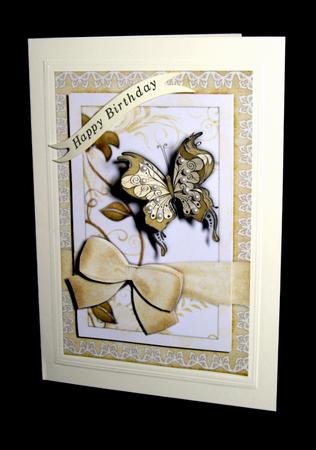Butterfly Bliss A4 Card Front by Dianne Jackson