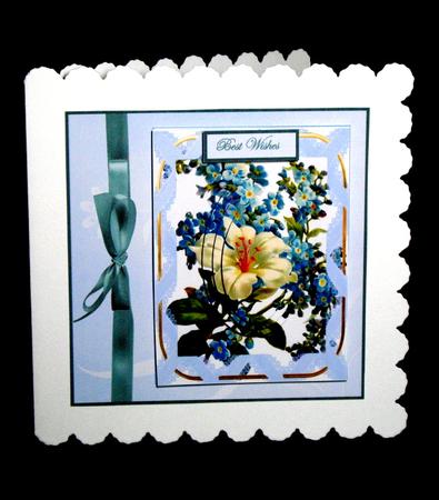 Mixed Vintage Flowers Card Front and Topper by Dianne Jackson