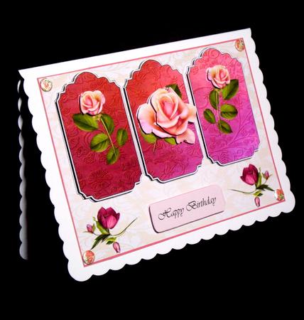 Romantic Roses Tryptic by Dianne Jackson